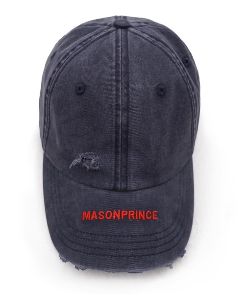 MASONPRINCE キャップ 帽子 ヴィンテージウォッシュ加工＆ダメージ加工