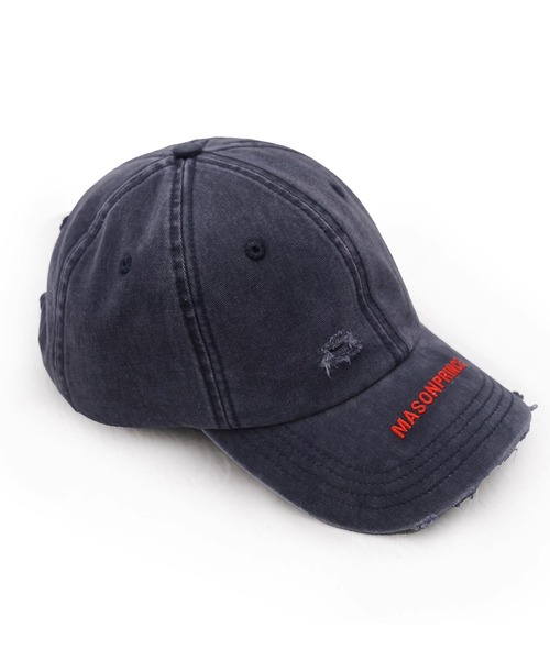 MASONPRINCE キャップ 帽子 ヴィンテージウォッシュ加工＆ダメージ加工
