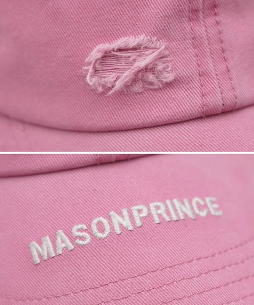 MASONPRINCE キャップ 帽子 ヴィンテージウォッシュ加工＆ダメージ加工