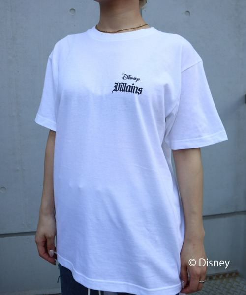 Disney - Lサイズ　Disney ディズニー　ヴィラン レディース　Tシャツ ホワイト tシャツ ディズニーヴィランズプリントTシャツ レディース