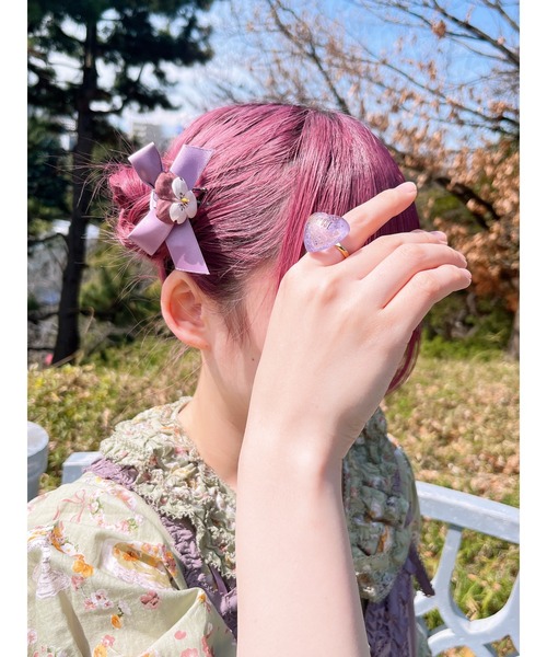 PINK HOUSE ブローチ パンジーコサージ2WAYミニブローチ