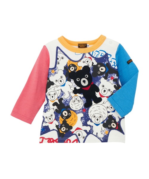 wb tシャツ 黒クマ長袖Tシャツ キッズ 子供服 男の子 女の子