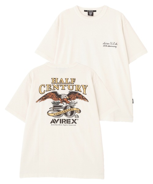 【AVIREX】ステンシル オフィシャルロゴ 半袖Tシャツ 3色展開 AVIREX tシャツ 「WEB＆DEPOT限定」TAGGING SIGN T-SHIRT