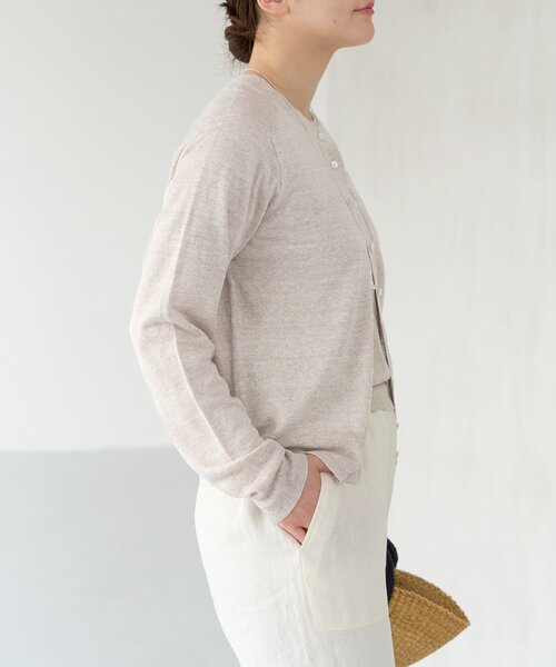 IENA 「IENA」 ニットカーディガン - ベージュ レディース