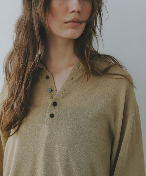 ETRE TOKYO 25SS ハーフスリーブニットポロ ネイビー ETRE TOKYO tシャツ ハーフスリーブニットポロ レディース