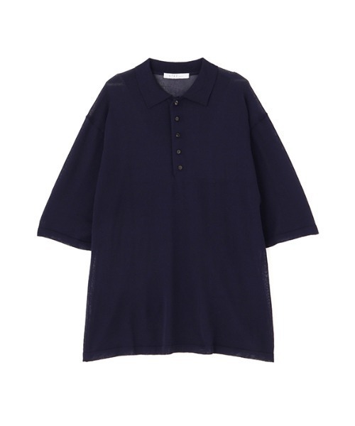 ETRE TOKYO 25SS ハーフスリーブニットポロ ネイビー ETRE TOKYO - ハーフスリーブニットポロ - NAVY | ADDICT WEB SHOP