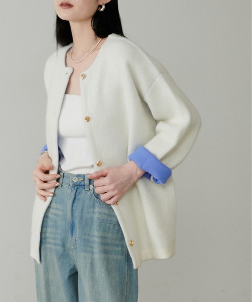 LARUTA（ラルータ） ノーカラーコート コート 「LARUTA」FOX混W