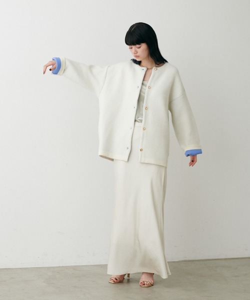 LARUTA（ラルータ） ノーカラーコート コート 「LARUTA」FOX混W