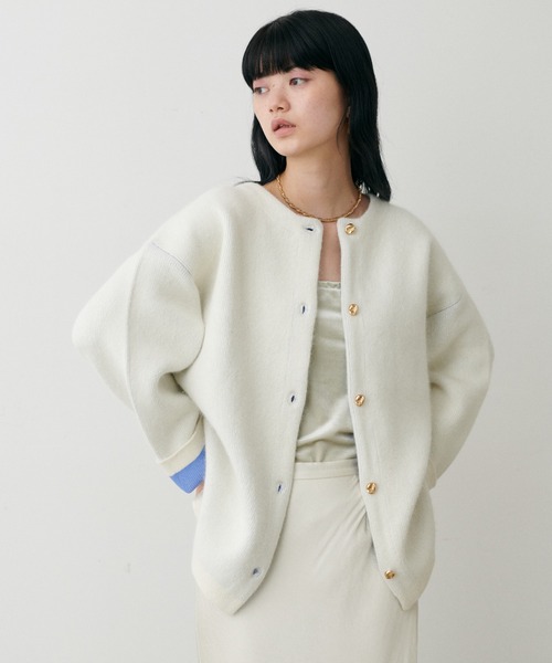 LARUTA（ラルータ） ノーカラーコート コート 「LARUTA」FOX混W