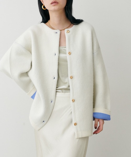 LARUTA（ラルータ） ノーカラーコート コート 「LARUTA」FOX混W