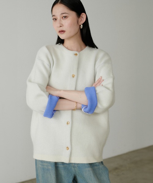 LARUTA（ラルータ） ノーカラーコート コート 「LARUTA」FOX混W