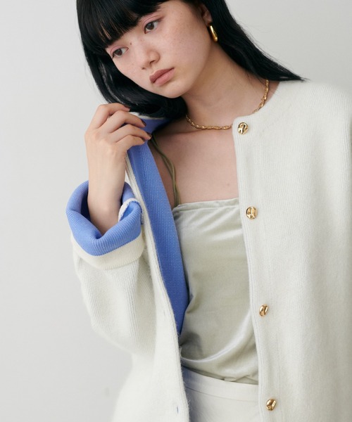 タグ付き　LARUTA ラルータ　FOX混Wフェイスニットコート　金ボタン FOX混Wフェイスニットコート | LARUTA(ラルータ)レディース | PAL