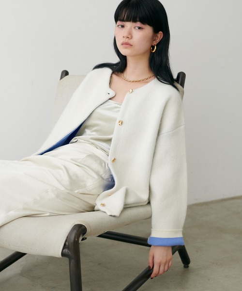 LARUTA（ラルータ） ノーカラーコート コート 「LARUTA」FOX混W