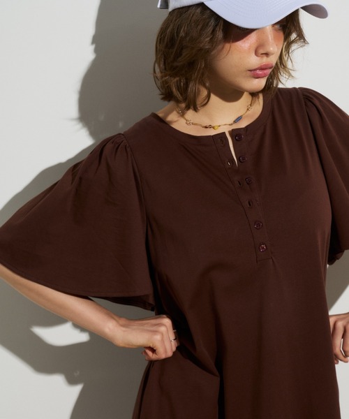 Unitage ワンピース フレアスリーブカットワンピース : ZOZOTOWN