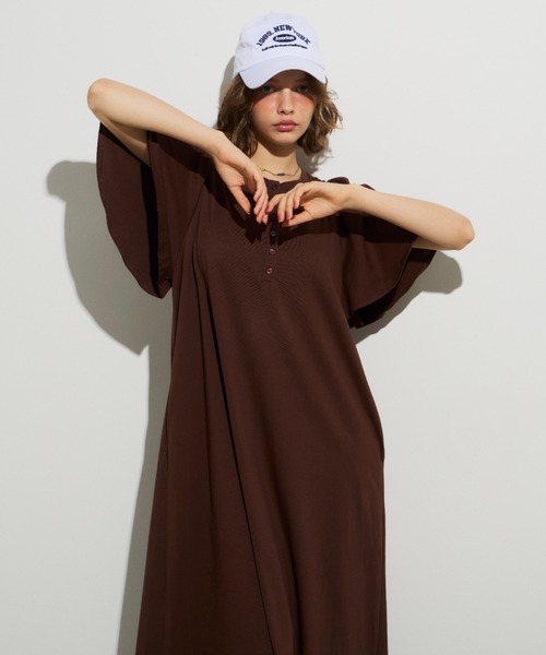 RADIATE ヤマダヤ フレアスリーブ ロゴワンピース 新品未使用品 ラディエイト RADIATE バイカラーデザインテープワンピース