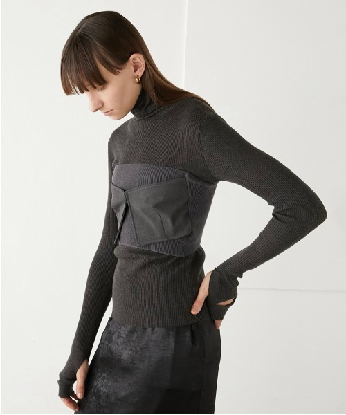 ラポドゥジェム⁄ベアトップス la peau de gem（ラポドゥジェム） ベアトップ FREE グレー レディース