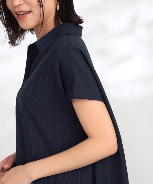 HOBBS ストライプ ワンピース ブラック HOBBS ストライプ ワンピース ブラック