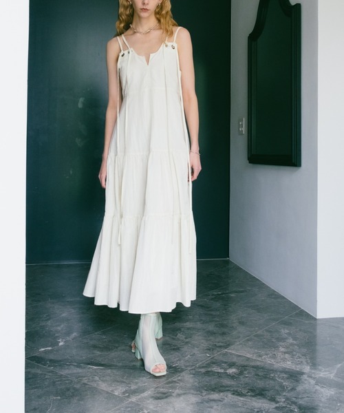 sahara」 キャミソールワンピース FREE ホワイト レディース