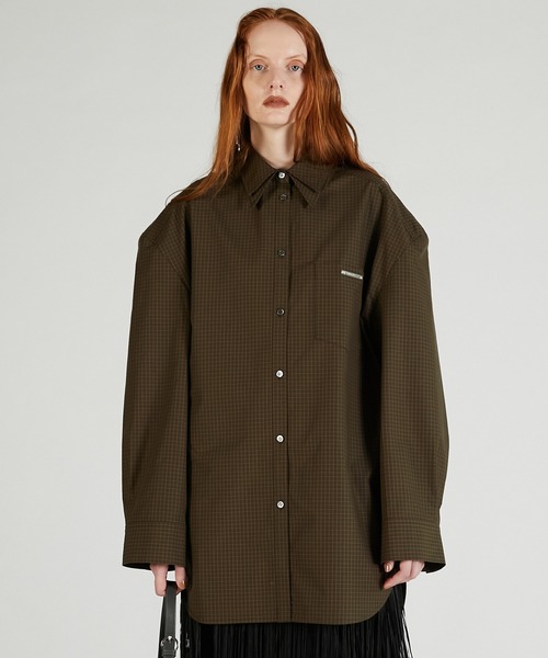 ブラウス シャツ ダブルカラーパワショルオーバーシャツ / Double Collar Power Shirt Over Shirt レディース