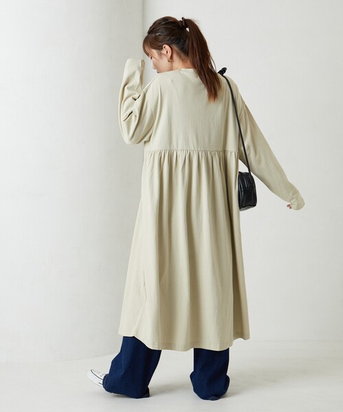 「FREAK'S STORE」 長袖ワンピース SMALL ブラウン レディース_画像4