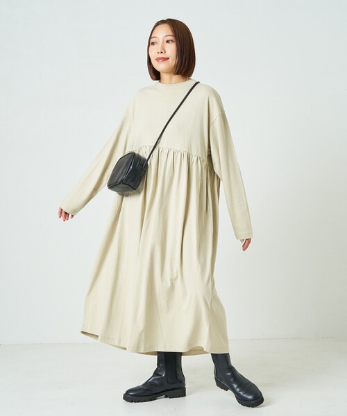 「FREAK'S STORE」 長袖ワンピース SMALL ブラウン レディース_画像8