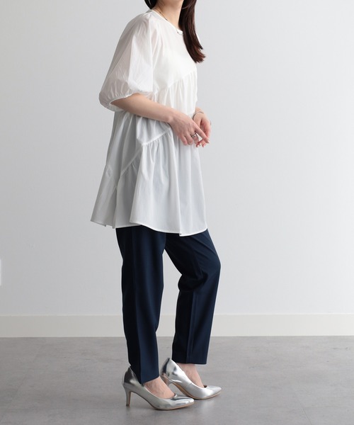 「RANAN」 7分袖チュニック L ピンク レディース