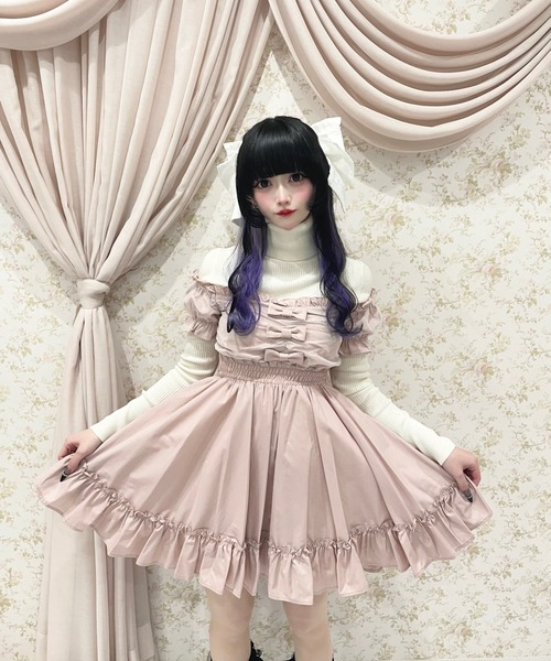 Ank Rouge（アンクルージュ） ワンピース おリボンオフショルドーリー