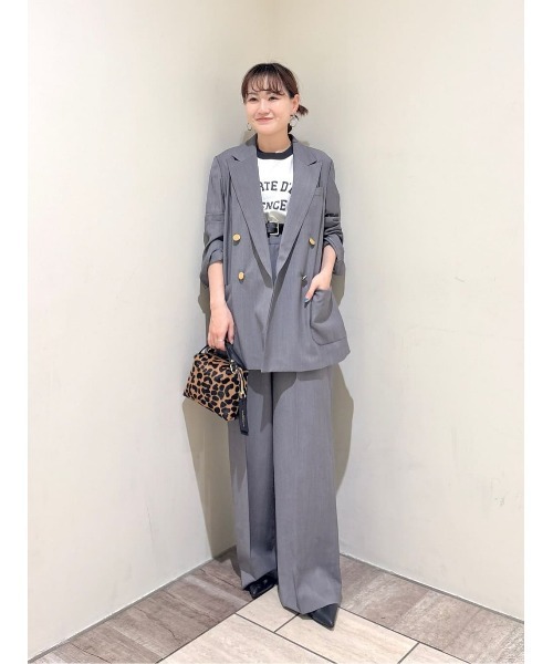 ワイドパンツ パンツ トリアセサイロシアーワイドパンツ レディースの画像