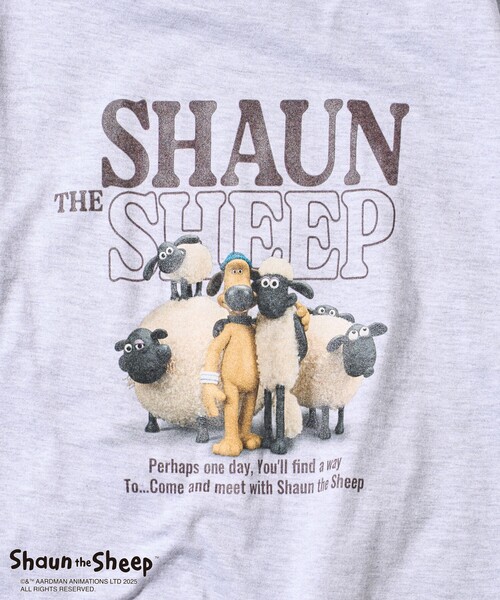 tシャツ Shaun the Sheep/ひつじのショーン 「Shaun the Sheep」フロントロゴプリントTシャツ/ひつじのショーン レディー FREAK'S STORE tシャツ Shaun the Sheep/ひつじのショーン