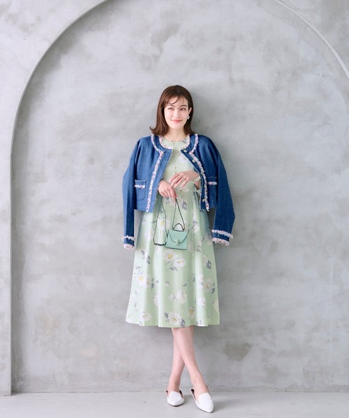 Chesty（チェスティ） デニムジャケット gジャン ツイードフリンジ