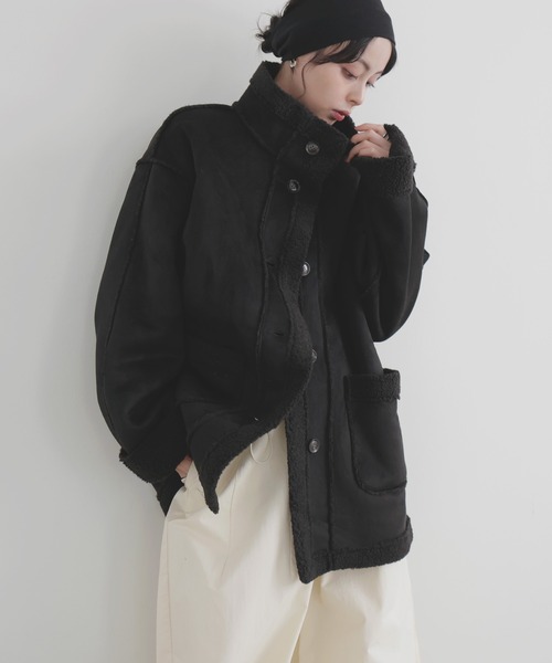 【SALE】柔らか ムートンコート オーバーサイズ ゆったり 日本製 ブラック ZOZOTOWN Yahoo!店 - ムートンコート｜Yahoo!ショッピング