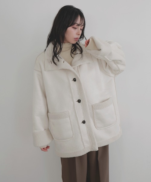 ボンポワン　ムートン　コート　4A かわいい ボンポワンムートンコート4A かわいい