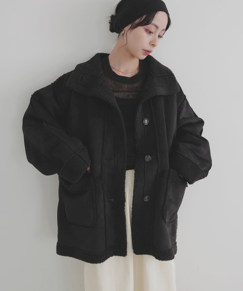 LIAN（リアン） ムートンコート ボアコート ムートンボアミドルコート