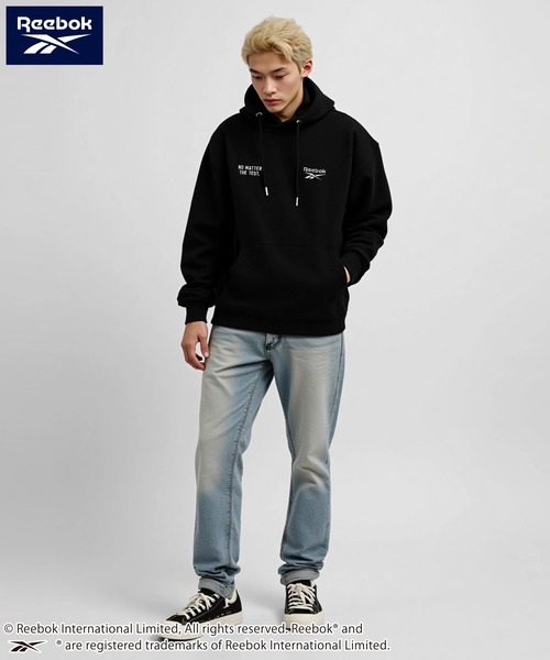 Reebok パーカー Reebok/リーボック ブランド ロゴ パック刺繍 裏毛