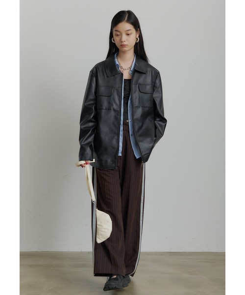 SEN TOKYO ブルゾン アウター ビッグシルエット レザーブルゾン メンズ