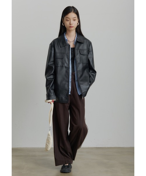 SEN TOKYO ブルゾン アウター ビッグシルエット レザーブルゾン メンズ