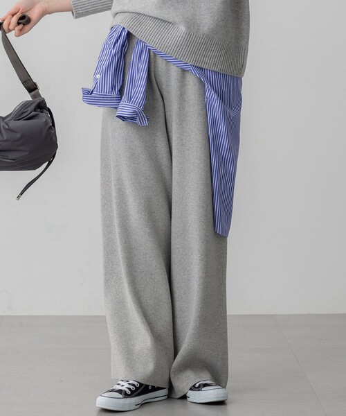 23区（ニジュウサンク） パンツ カシミヤブレンド ニット パンツ