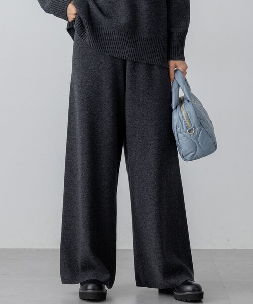 23区（ニジュウサンク） パンツ カシミヤブレンド ニット パンツ