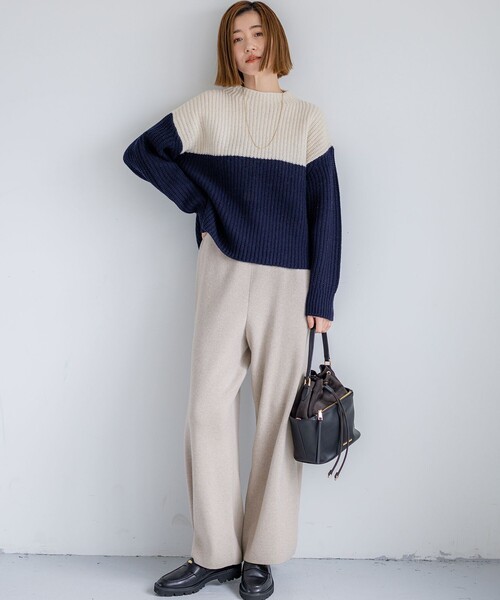 23区（ニジュウサンク） パンツ カシミヤブレンド ニット パンツ