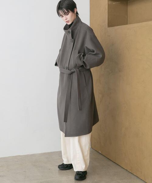 コート アウター スーパー100ウールスタンドカラーコート レディース | URBAN RESEARCH | 04