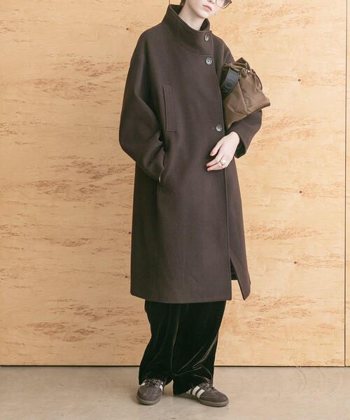 URBAN RESEARCH DOORS ウールスタンドカラーコート　ブラウン URBAN RESEARCH DOORS ウールスタンドカラーコート ブラウン 楽天市場