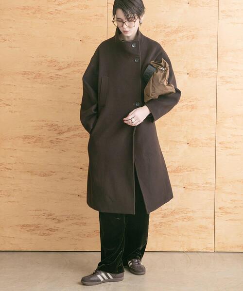 ダイアグラム グレースコンチネンタル スタンドカラーAライン ウールコート 36 GRACE CONTINENTAL（グレースコンチネンタル）、 WOMEN コート GRACE