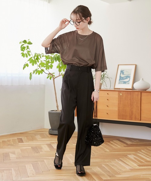 「ANGIE」 半袖Tシャツ FREE オフホワイト レディース_画像3