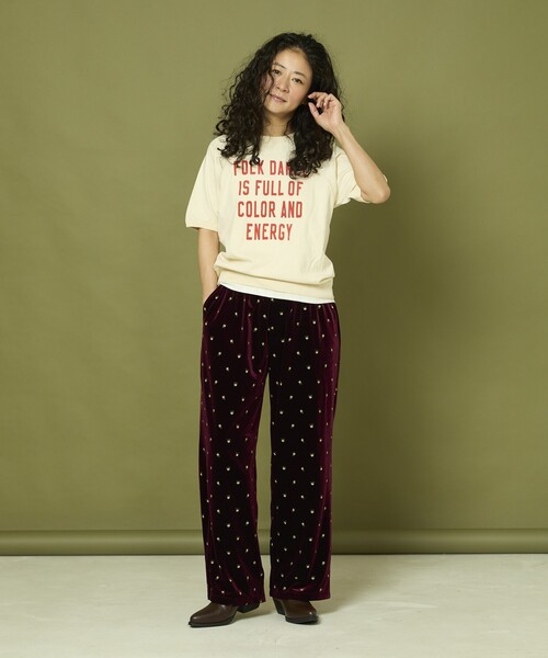 「Freada」 半袖Tシャツ ONE SIZE オフホワイト レディース_画像2