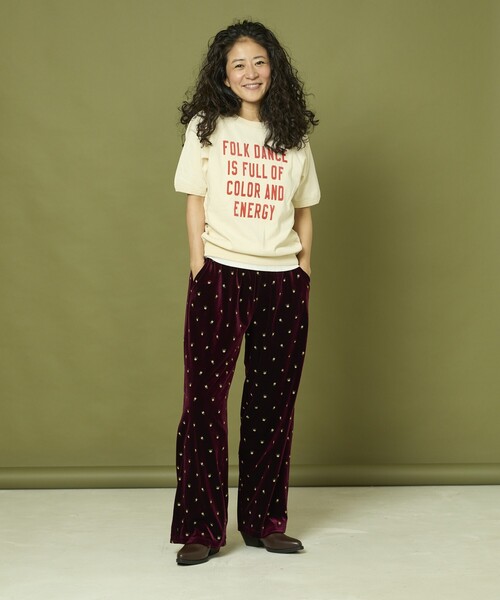 「Freada」 半袖Tシャツ ONE SIZE オフホワイト レディース_画像7