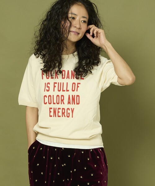 「Freada」 半袖Tシャツ ONE SIZE オフホワイト レディース_画像9