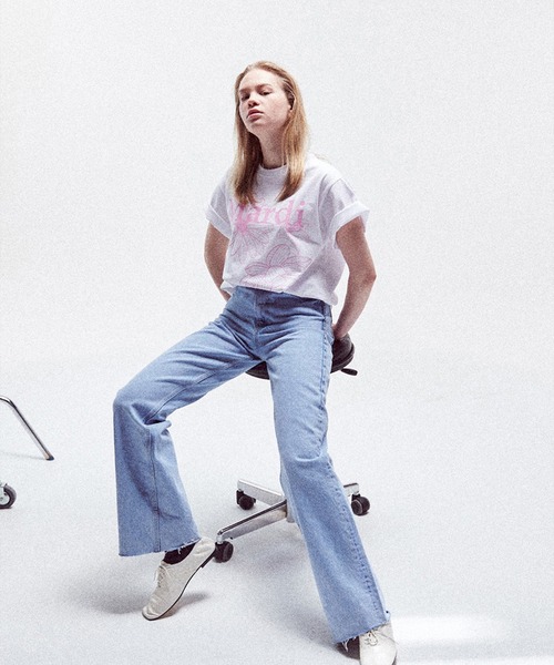 「Mardi Mercredi」 半袖Tシャツ FREE ホワイト×ピンク レディース_画像6