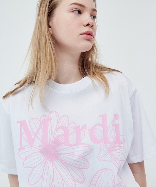 「Mardi Mercredi」 半袖Tシャツ FREE ホワイト×ピンク レディース_画像7