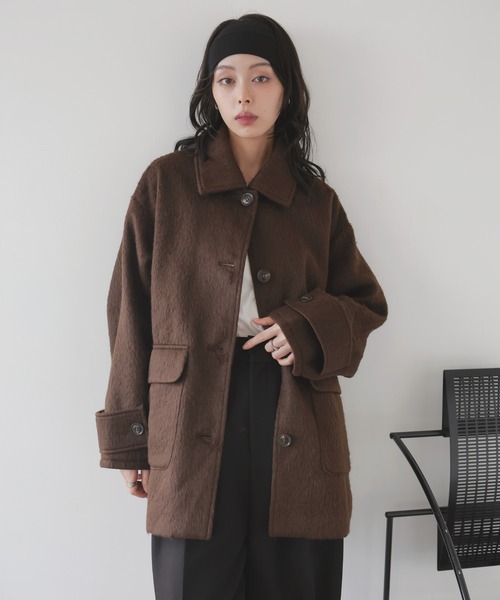 LIAN（リアン） ステンカラーコート コート ステンカラーシャギー