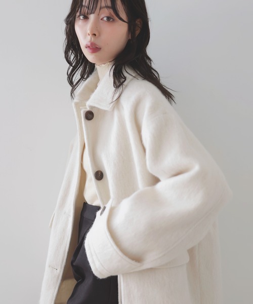 LIAN（リアン） ステンカラーコート コート ステンカラーシャギー